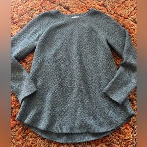 LOFT Green Crew Neck Knit Sweater